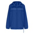 thumbnail image 6 of Zimjoy Big and Tall Windbreaker Jackets Mens M-5XL Packable Waterproof Rain Jacket Breathable Hooded Mens Lightweight Jackets Adjustable Neckline Travel Running Hoodies, Royal Blue 4XL, 6 of 6