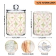 thumbnail image 5 of Yayeee 2 Pack Qtip Holder Bathroom Cotton Swab Canister with Lid Clear Dispenser Set, Pastel Pink Geometric, 5 of 6