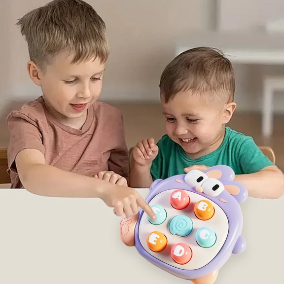 Cartoon Themed Interactive Press Toy,Soft Rebound Button Hand Training Toy,Sensory Development Stress Relief Play Toy,Sturdy ABS Portable Travel Toy,Visual Stimulation Educational Gift