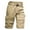 Khaki, variant on LMOIPLI Men's Cotton Hiking Cargo Capris Outdoor Quick Dry 3/4 Straight Capri Shorts Athletic Workout Running Shorts with Pockets Camouflage XL
