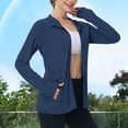 thumbnail image 2 of SHTXOZHI Veste Athlétique Légère pour Femmes Protection Solaire Fermeture Éclair Complète Manches Longues Chandails à Capuchon Randonnée Extérieur, 2 of 7