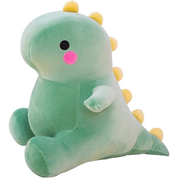 Jouets en Peluche Dinosaures Mignons et Dodus, Jouets Animaux en Peluche Doux Poupées, Peluches Dino, Cadeaux d'Anniversaire Mignons pour Enfants Filles Garçons (Vert,8 Po)