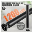 thumbnail image 2 of 16 Inch Desk Legs - Adjustable Steel Table Legs (Set of 4) - 1200 lbs Capacity - Heavy Duty Furniture Legs for DIY Tables, Black, 2 of 6