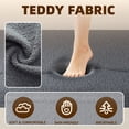 thumbnail image 5 of Teddy Fabric Floor Sofa Bed, Twin Size Convertible Folding Sleeper Sofa with 2 Pillows, No Assembly Required for Living Room, Guest Room, Apartment, Dark Gray, 5 of 8