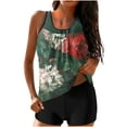 thumbnail image 2 of CALAFEBILA Womens Plus Size Swimsuit Modest 2 Piece Tankini Pleated Floral Print Womens Bathing Suit, 2 of 6