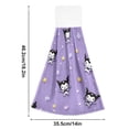 thumbnail image 2 of Haosy 2 Pack Kitchen Wash Cloths with Hanging Loops Absorbent Absorbent Quick Drying Hand Towels, Adorable Demon with Star, 2 of 7