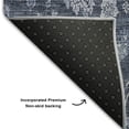 thumbnail image 3 of Addison Rugs Mayfield Washable Transitional Floral Blue Rectangle Rug, 8' x 10', 3 of 6