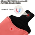 thumbnail image 3 of Haosy Plain Red Golf Mallet Putter Cover Strong Magnetic Leather Golf Club Headcover Closure, 3 of 7