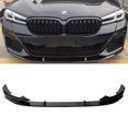 thumbnail image 5 of NINTE Front Bumper Lip for 2021-2023 BMW 5 Series G30 M550i M Sport Gloss Black 3 PCS, 5 of 8