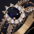 thumbnail image 4 of Opvise Women Vintage Cubic Zirconia Inlaid Band Finger Ring Wedding Party Jewelry Gift, 4 of 7