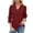Wine, variant on Fesfesfes Womens Summer Tops Women's Summer Casual Blouse Short Sleeve V Neck 3/4 Sleeve Curved Hem Loose Tunic Top T-shirt Blouse T-Shirts for Women XL(US:10)