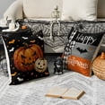 thumbnail image 4 of Sm:)e Trick or Treat Bat Pumpkin Happy Halloween Pillow Covers 18x18 Inch Set of 2, Cushion Covers for Sofa Home Decor, 4 of 8