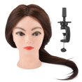thumbnail image 2 of 80% Coiffure Humaine Formation Mannequin Tête de Coupe avec Coiffeur Coiffeur, 2 of 8