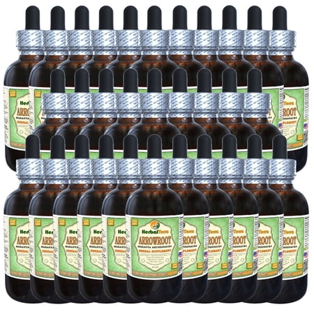 Arrowroot (Maranta Arundinacea) Glycerite, Dried Root Alcohol-FREE Liquid Extract (Herbal Terra, USA) 30x2 oz