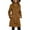 Coffee, variant on DAFPZW Elegant Stand Collar Pea Coats for Women Thicken Wool Single Breasted Mid-Long Thicken Wool Trench Coat with Belt