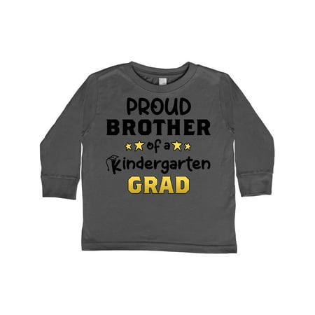

Inktastic Proud Brother of a Kindergarten Grad Gift Toddler Boy Girl Long Sleeve T-Shirt