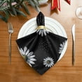 thumbnail image 2 of GZHJMY Daisy Cloth Napkins Reusable Washable Everyday Use 20 × 20 Inch Set of 6, 2 of 7