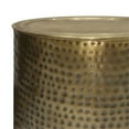thumbnail image 3 of Allora 16" Contemporary Metal Side Table in Hammered Antique Gold, 3 of 6