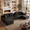 Black, variant on Eyisean 111" Comfy Modular Sectional Sofa Cloud Couch with Cup Holder & Storage, USB Ports, Modern Corduroy L Shaped Fluffy Boneless Couches with Deep Seat & Ottoman, No Assembly, for Living Room