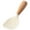 White, variant on Food Grade Silicone Rice Spoon with Wooden Handle - Heat Resistant Non-Stick Serving Spoon for Rice Cookers, Household Kitchen Utensil - Black