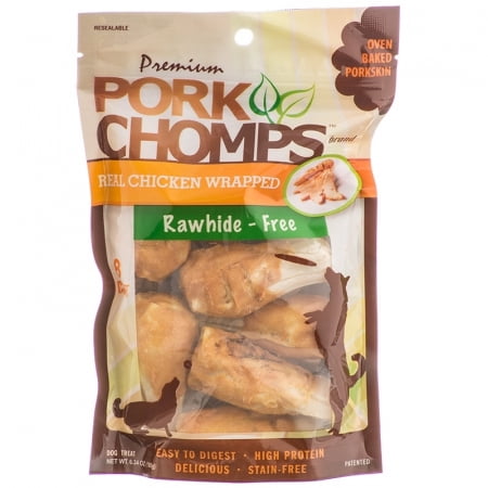 Premium Pork Chomps - Real Chicken Wrapped Porkskin (Best Way To Grill Chicken Drumsticks)