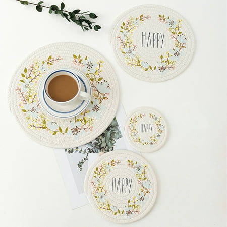 

BONYOUN Insulation Pad Fine Workmanship Compact Excellent Comfortable Touch Fresh Pattern Table Mat