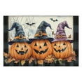 thumbnail image 2 of Placemats Set of 6 Evil Pumpkin Witch Bat Spider Spooky Halloween Table Mat Washable Anti-Skid Outdoor Indoor Table Mats for Halloween Dining Table Accessories 12x18in Seasonal Fall Holiday Table Mats, 2 of 3