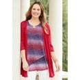 thumbnail image 5 of Catherines Women's Plus Size Shadow Stripe Cardigan, 5 of 5