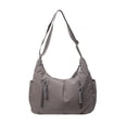 thumbnail image 2 of Bolsa cruzada de nailon para mujer, de gran capacidad, bolsa de hombro de lona resistente al agua para escuela, trabajo y viajes diarios con correa ajustable, 2 of 8