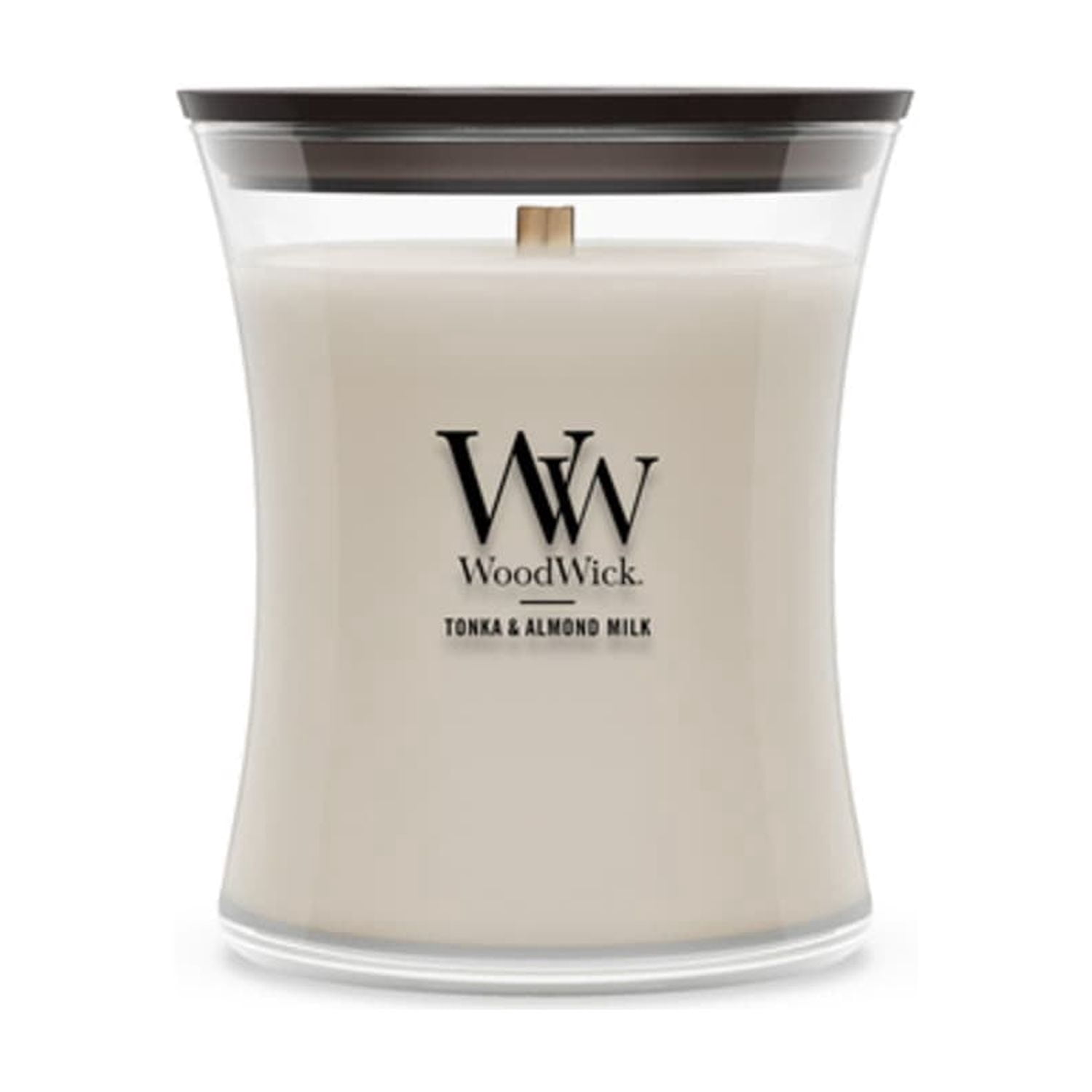 Woodwick, Scented Candle, 9.7 oz, White Teak, Hourglass Style
