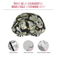 thumbnail image 5 of Easygdp Skull with Dollar Shower Caps for Women, Double Waterproof Layers Shower Cap, Quick Drying Bath Hair Cap Reusable, 5 of 9