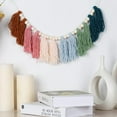 thumbnail image 3 of Colorful Tassel Garland Boho Tassel Garland with Wood Beads Macrame Woven Tassel Garland Banner Wall Hangings Decorative for Kids Bedroom Nursery Party Holiday Classroom Decoration (B), 3 of 7
