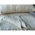 thumbnail image 2 of Soft 100% Turkish Cotton Muslin Bed Shams, Ivory, 20 x 30 inches, Standard Size 2 Pieces Shams, 2 of 4