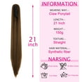 thumbnail image 3 of Youloveit Ponytail Extension Claw Clip 18" 21" Wavy Curly Long Straight for Woman Synthetic Hair Extension Jaw Clip Ponytail Hairpiece Synthetic Pony Tail, 3 of 7
