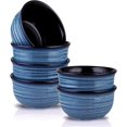 thumbnail image 1 of Hasense Cereal Bowl Set of 6, 20 Ounces Ceramic Soup Bowls Set for Kitchen, Suit for Cereal Soup Rice Pasta Salad Oatmeal, Microwave and Dishwasher Safe(Blue), 1 of 7