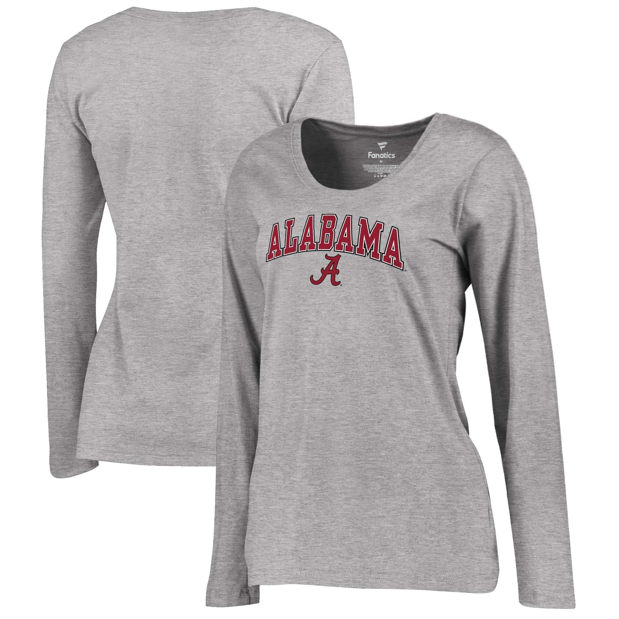 Alabama Crimson Tide Fanatics Branded Women's Campus Long Sleeve TShirt Gray