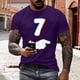 thumbnail image 1 of Tops para hombre, blusas y camisas de manga corta con cuello redondo para hombre, jersey informal con cuello redondo estampado para hombre, pantalones cortos deportivos para fitness, blusa de poliéste, 1 of 5