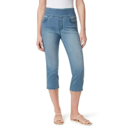 Bandolino Women's Theadora Tummy Toner Pull On Capri, Patras, 8 Petite Regular