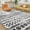 B-Black, variant on YOUPINS 5'x8' Area Rugs,Washable Living Room,Low Pile Soft Modern Decor Rugs for Dining Room Bedroom,Non Slip Carpet,Black