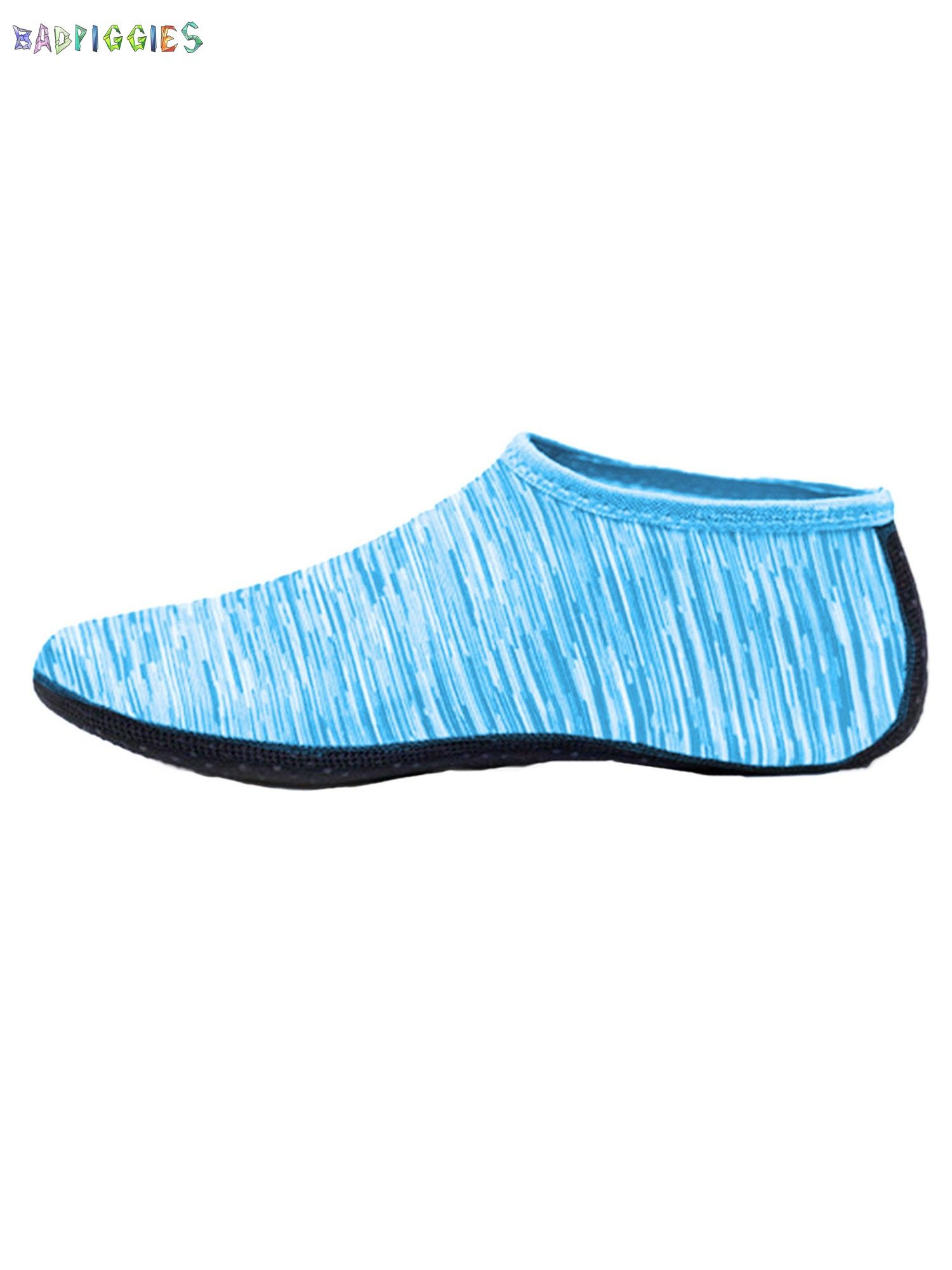 BadPiggies Water Socks Sports Beach Barefoot Quick-Dry Aqua Yoga Shoes Slip-on for Men Women Kids (S, Line Blue) - image 4 of 6