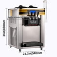 thumbnail image 2 of KFFKFF Ice Cream Machine for Commercial Use, 22-30L/H Production, Countertop Model with Dual 6L Hoppers & 2L Cylinder, Digital Display, Alert System for Low Mix, Ideal, 2 of 8