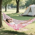 thumbnail image 6 of Hanging Hammock Portable Travel Camping For Outdooor Beach Camping Hiking Blossom Petals, 6 of 8