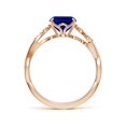 thumbnail image 2 of ANGARA Lab Grown Nature-Inspired Blue Sapphire Floral Engagement Ring for Women in 14K Rose Gold (Size-9x7mm) | Anniversary, Jewelry Gift for Women | Lab-Grown Blue Sapphire Ring, 2 of 8
