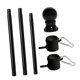 thumbnail image 5 of Kit de asta de bandera para exteriores, antienredos, de metal Negro, 5 of 8