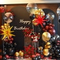 thumbnail image 5 of Juego de globos de fiesta con forma de guirnalda LOOLEY, rojo, negro y dorado, 137 unidades, 5 of 5