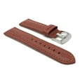 thumbnail image 2 of Bandini Extra Long (XL) 24mm Mens Italian Leather Watch Band Strap - Tan - Buffalo Pattern - Classic, 2 of 5
