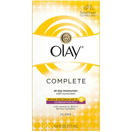 Olay Complete Combination/Oily Broad Spectrum SPF 15 All Day Moisturizer with Sunscreen 6 fl. oz. Box