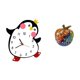 thumbnail image 5 of Reloj de pared,Reloj de pared silencioso y decorativo que no hace tictac,Reloj de pared silencioso de pingüino pequeño Reloj de madera,Estatua de estatuilla,Estatuas de resina Escultura, 5 of 8
