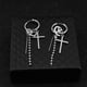 thumbnail image 4 of BTS Fashion Men Earrings A Prueba De Balas Adolescente Parque Jimin Con Los Mismos Pendientes anti-Guerra Hombres Y Mujeres Clásico cross chain Sin Perforar Oreja Joyería, 4 of 4