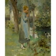 thumbnail image 2 of Theodore Robinson 12x14 Gold Ornate Wood Frame and Double Matted Museum Art Print Titled - By the River (&nbsp;1887), 2 of 4